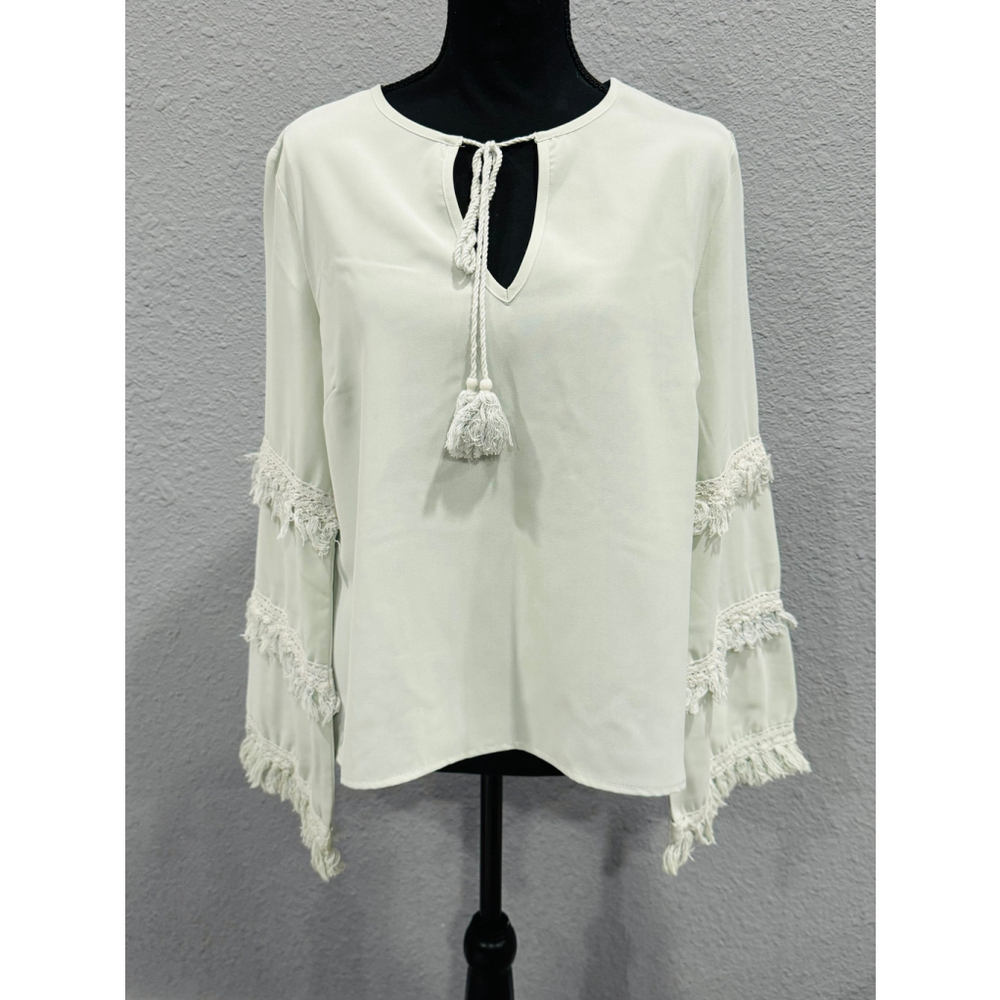 Women's Main Strip Green Blouse Size M